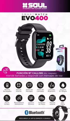 SMARTWATCH SOUL EVO 400 NEGRO