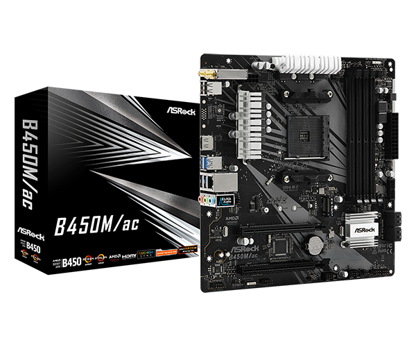 MOTHER ASROCK B450M/AC 2.0 AM4