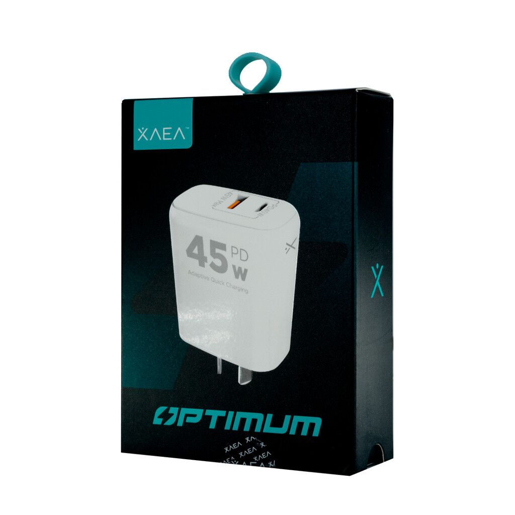 CARGADOR XAEA 1 USB + TIPO C 45W OPTIMUM