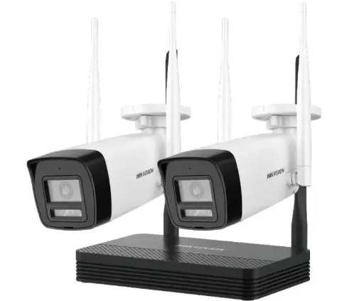 Kit de Camaras wifi Hikvision EasyLink 4MP 2 Bullet exterior + NVS 4ch (NKS424W0H)