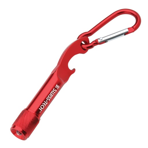 Flashlight, Equipped with Carabineer Clip and Bottle Opener, Assorted
