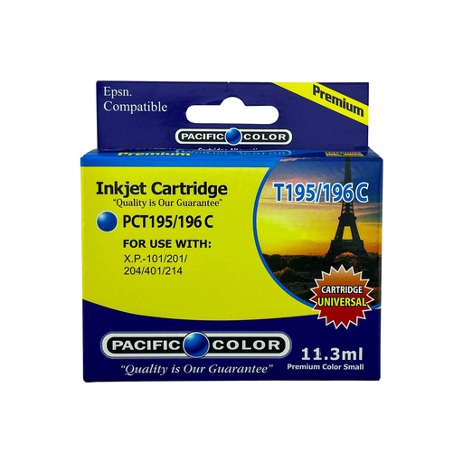 Cartucho T195/196 C Cyan PACIFIC COLOR 
