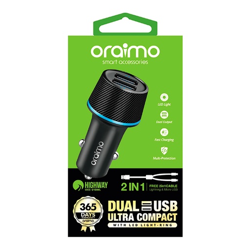 Cargador Para Auto 2en1 Lightning & Micro USB