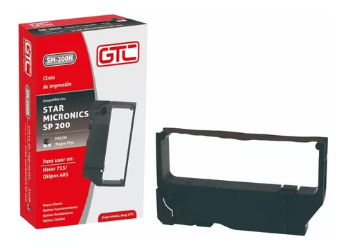 CINTA DE IMPRESION SM-200N NEGRO FIJO GTC