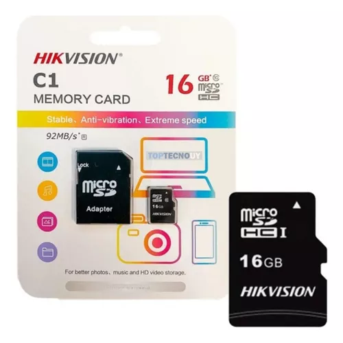 Tarjeta de Memoria 16 GB + Adaptador - HIKVISION